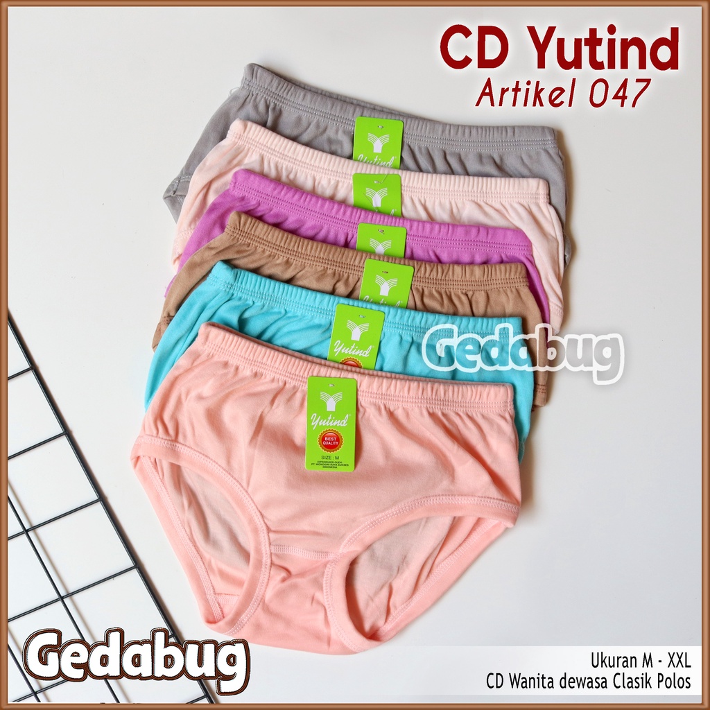 6 Pcs - CD Wanita YUTIND 047 | Celana dalam wanita dewasa Karet kerut | Gedabug