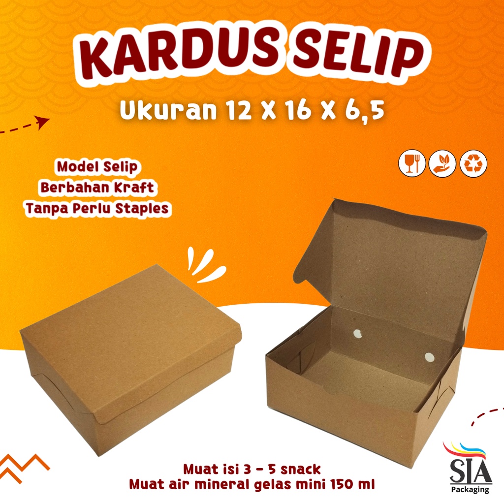 KARDUS SNACK R13, R3, AT, 12 X 12 DAN 12 X 16 DUS SNACK ISI 3 | KARDUS MAKAN