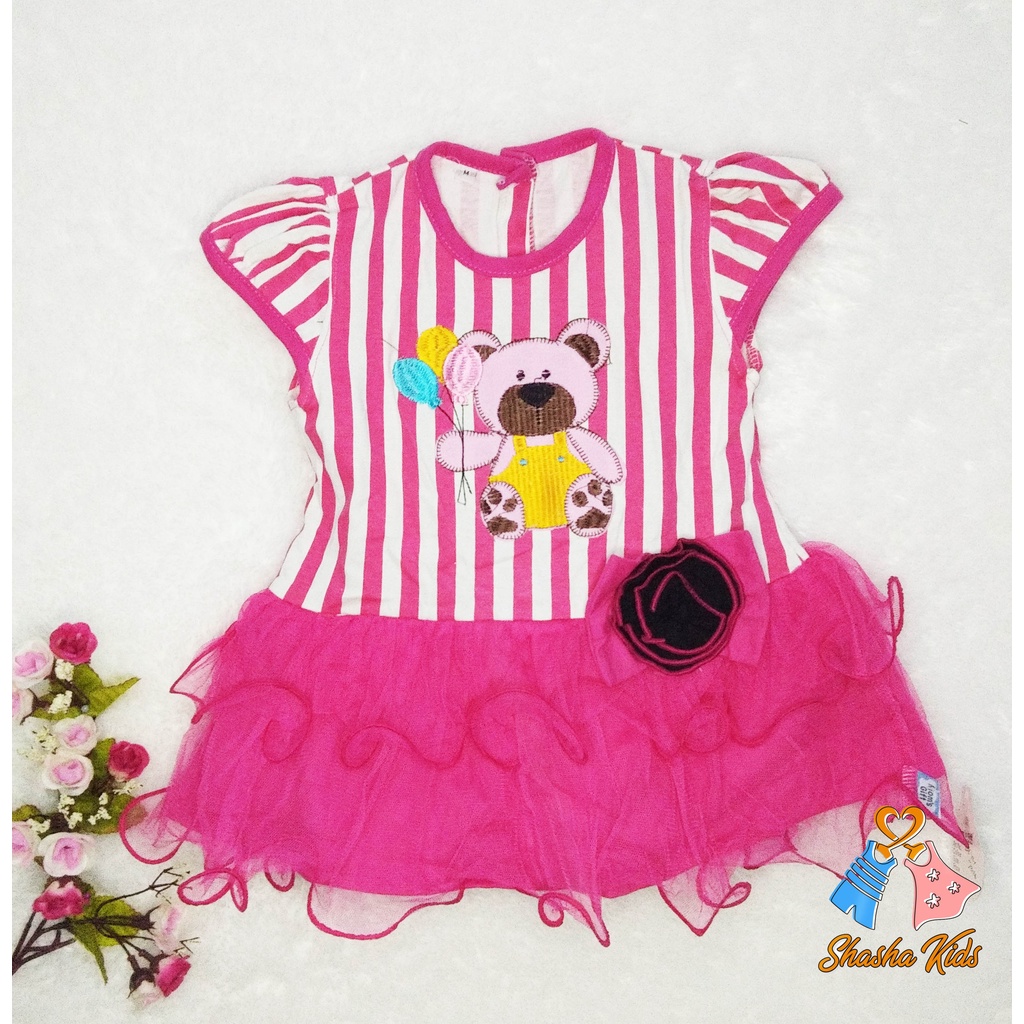 [T-01] Baju bayi perempuan/ Dress bayi perempuan  tutu  cantik 6-18 bln