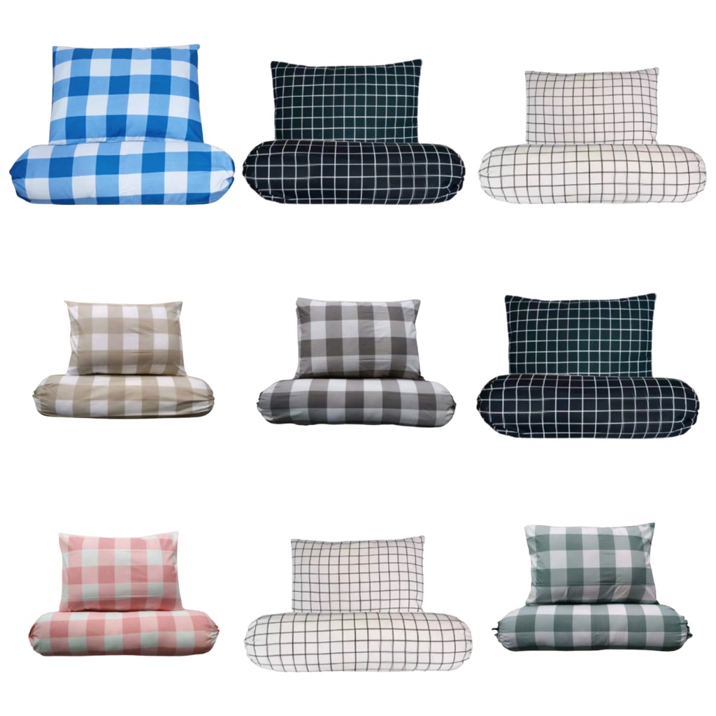 SET (2 SARUNG BANTAL DAN 2 SARUNG GULING) MOTIF PREMIUM SARBAN BAHAN KATUN DISPERSE MICROTEX UK 45 65 / GULING 33x93