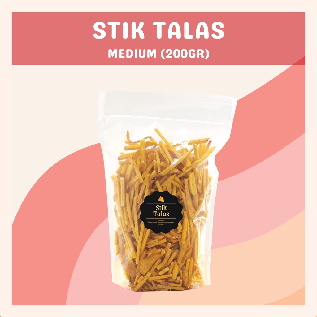 [DELISH SNACKS] Stik Talas Original (M) 200gr / Snack Cemilan / Camilan Makanan Ringan Enak Gurih