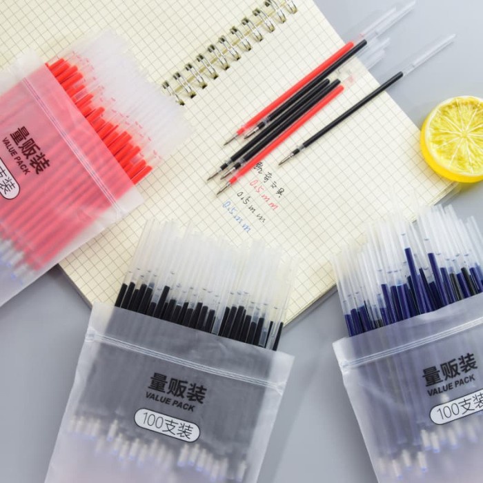 

Pulpen Gel Unik Isi Ulang / Pen Gel Refill 0,5 mm Isi 100 Pcs