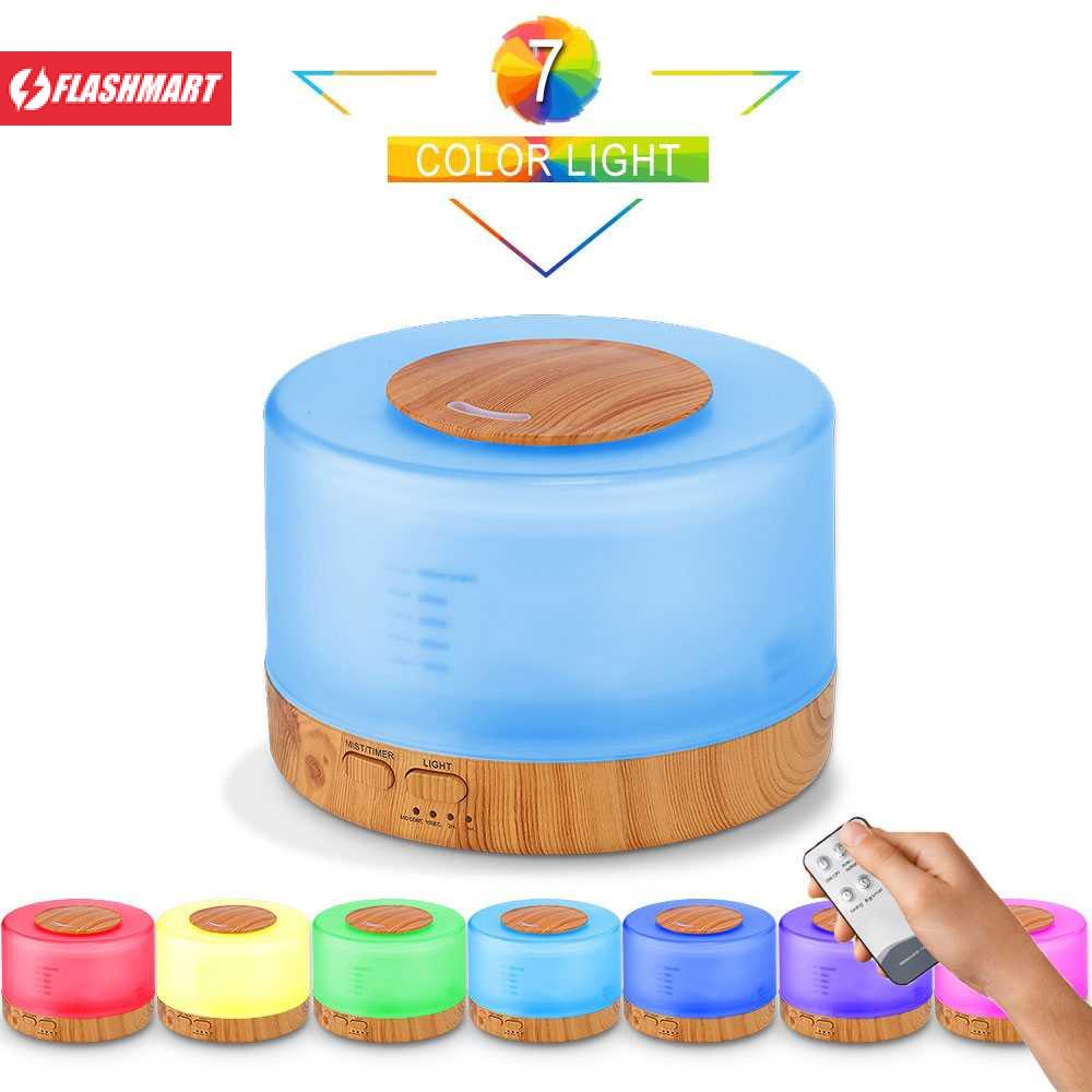 Flashmart HUMI Air Humidifier Aromatherapy 7 Color 500ml Remote - 2467
