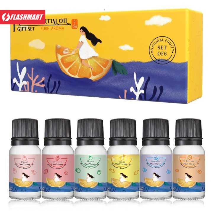 Flashmart Pure Essential Oil Fragrance Minyak Aromatherapy Fruity 6in1 10ml - RH-56