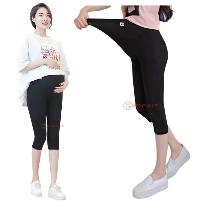 Celana Legging Hamil 3/4 Legging Hamil Selutut Premium Tally - 8851