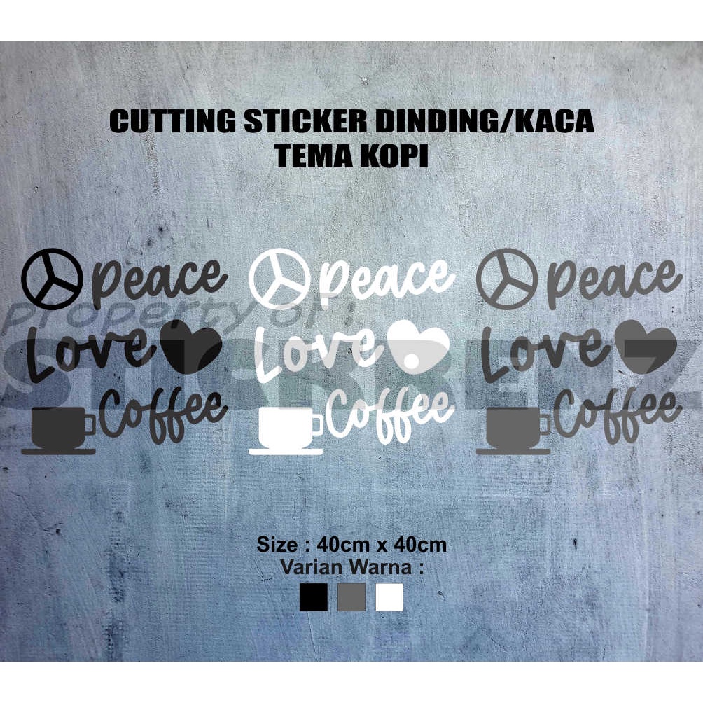 Cutting Sticker Hiasan Dinding Quotes Coffee/Kopi 06
