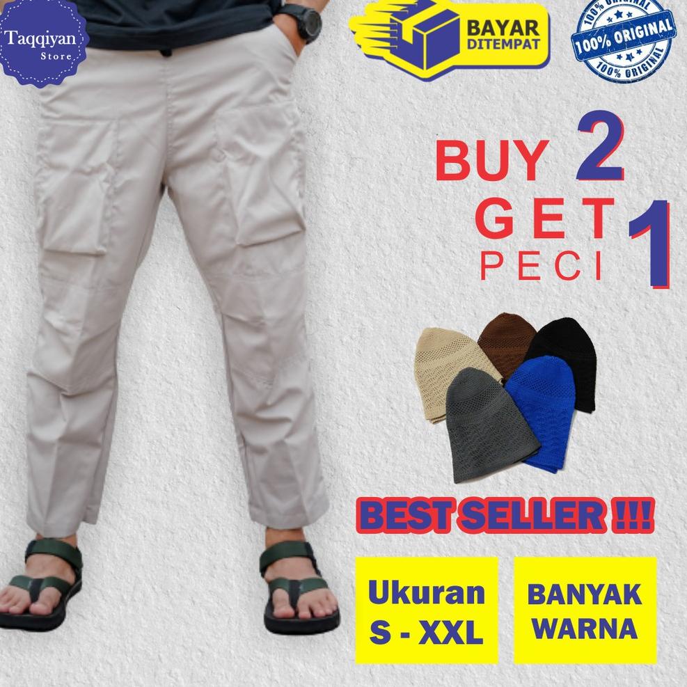 VIRAL Celana Sirwal Pria Dewasa Cargo Original Celana Hijrah