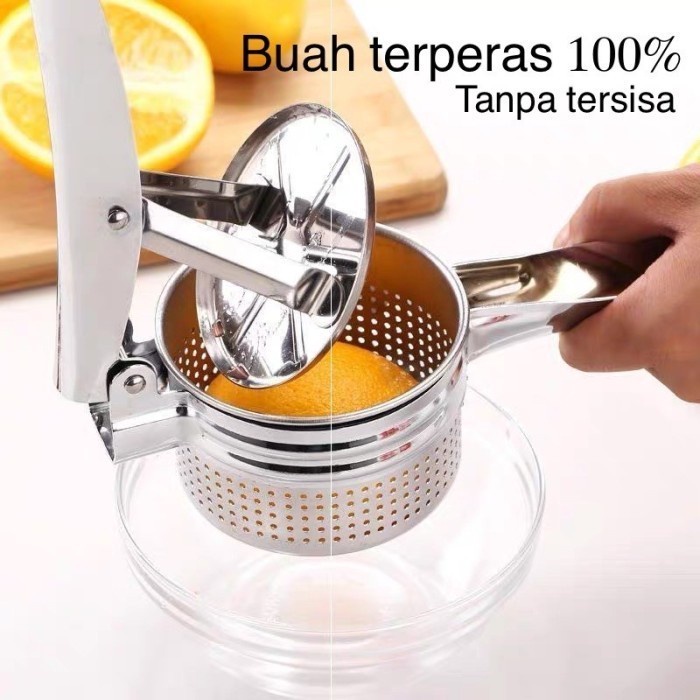 BAROKAH GAMIS Alat Perasan Buah Potato Ricer Masher Fruit Press Stainless Steel