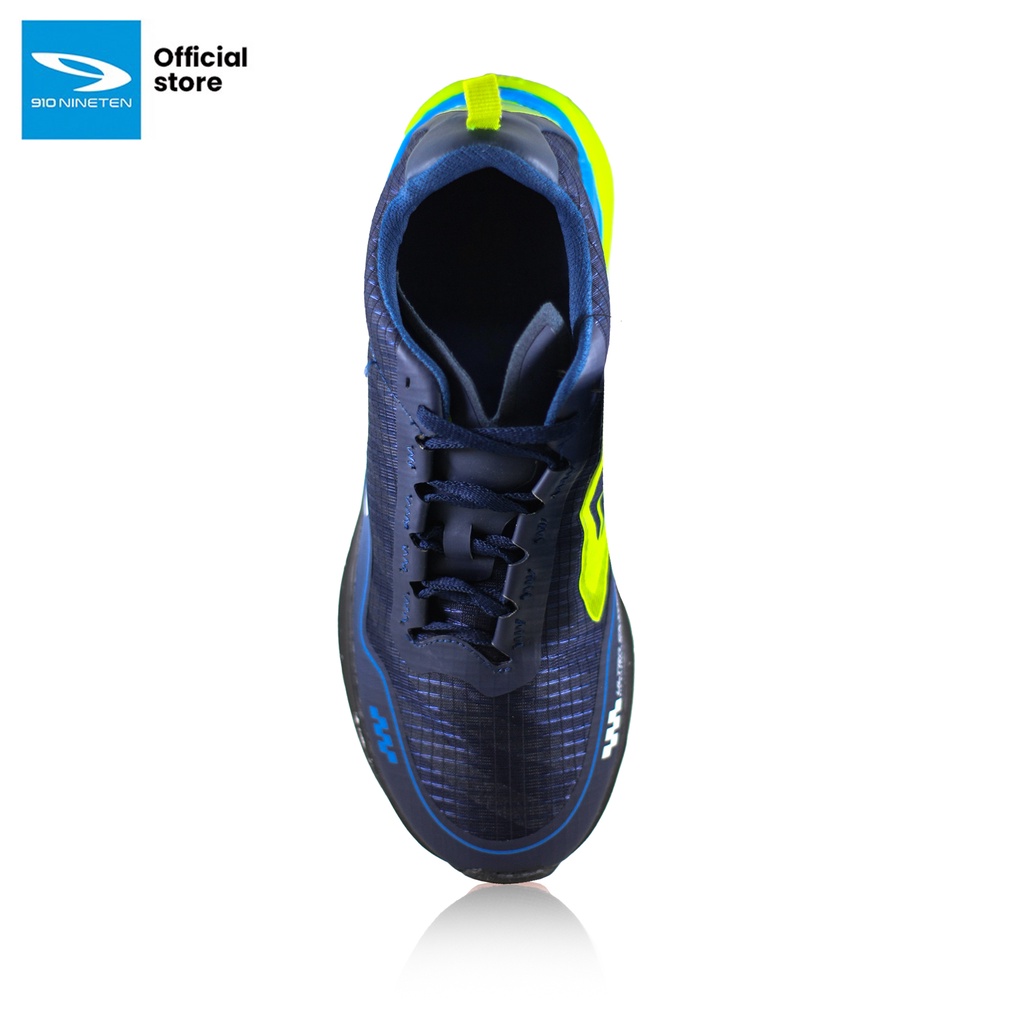 910 Nineten ULTRA EKIDEN Sepatu Lari - HITAM IRIS/HIJAU NEON/BIRU MD