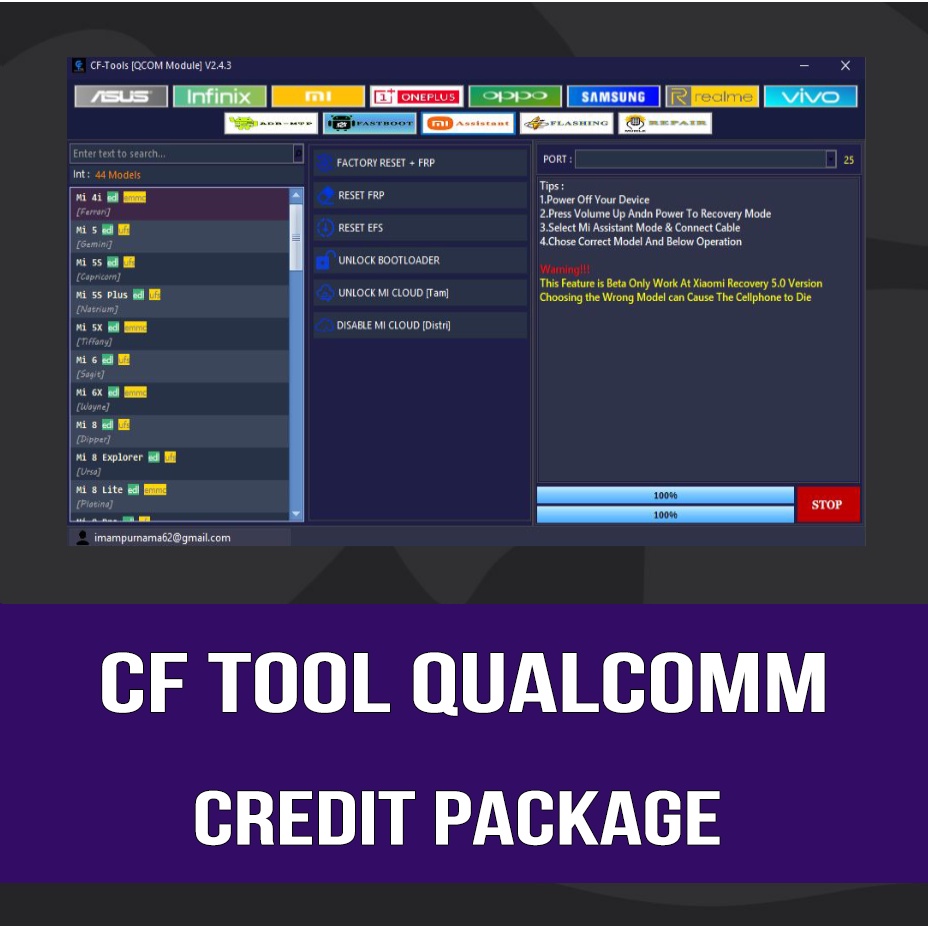 CF TOOL CREDIT