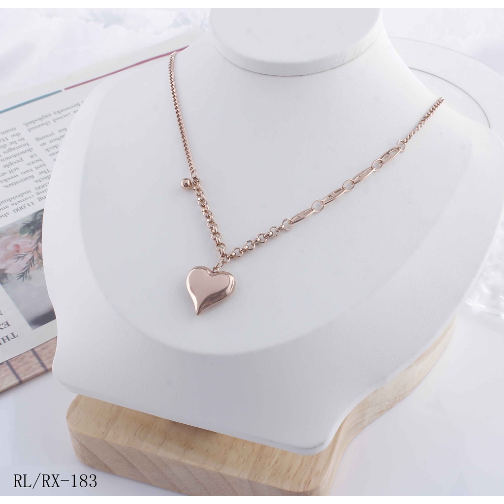 Set Perhiasan Titanium Kalung Love Dan Gelang Fashion Jewelry 183/560