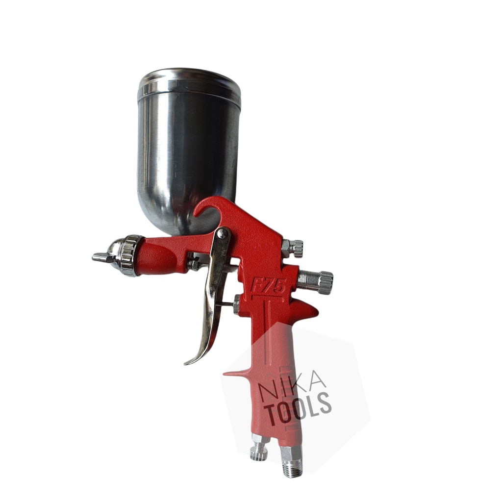 Spray Gun F75 Tabung Atas 1.8mm Wide Gravity High Pressure Sprayer