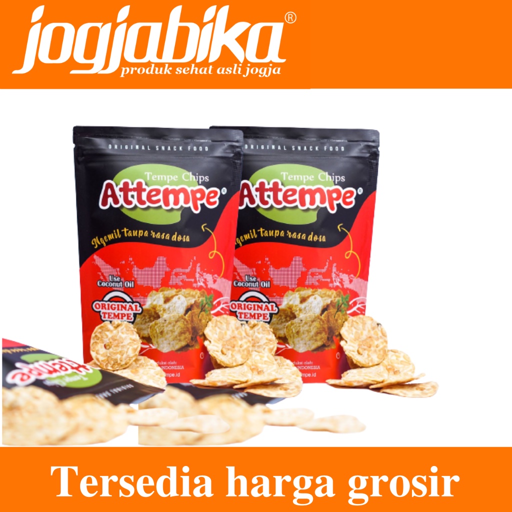 

Keripik Tempe Original Kedelai Lokal Non GMO Gluten Free Attempe Jogjabika 80 g