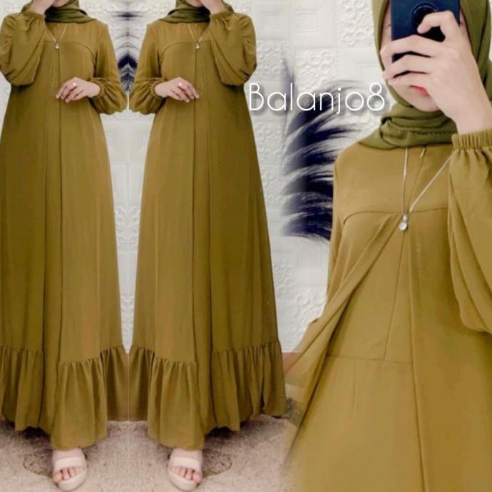 ✾ Gamis Malaysia Outer Premium Ceruty Babydoll Gamis Terbaru Gamis Remaja ➬