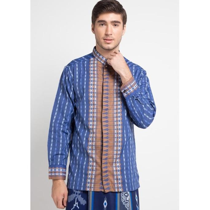 TERMURAH Arjuna Weda Koko Tenun Songket 2 - Biru /BAJU KOKO PRIA/BAJU KOKO DEWASA/BAJU KOKO ANAK/BAJ