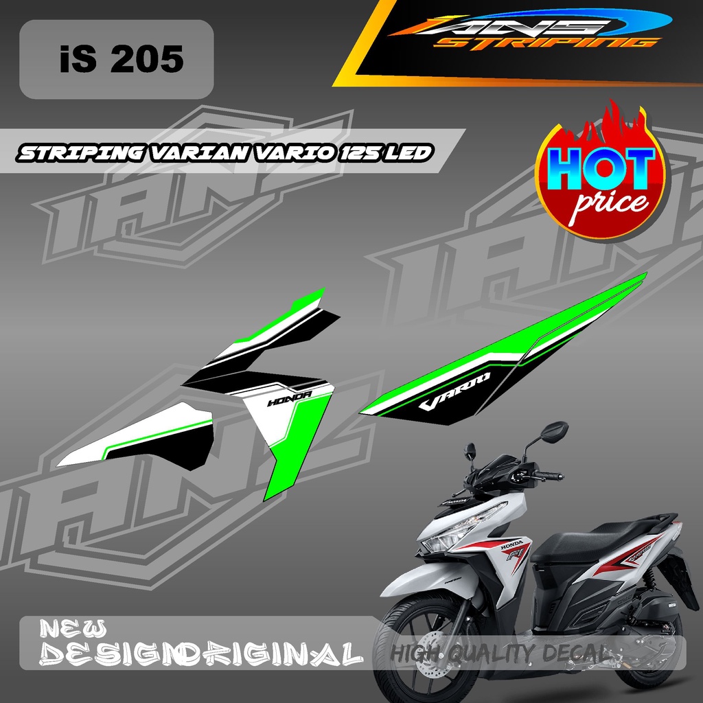 NEW STRIPING LIST SEMI FULL BODY HONDA VARIO 125 LED / STIKER HONDA VARIAN WARNA SIMPEL / STIKER DECAL KERETA VARIO 125 LED IS205