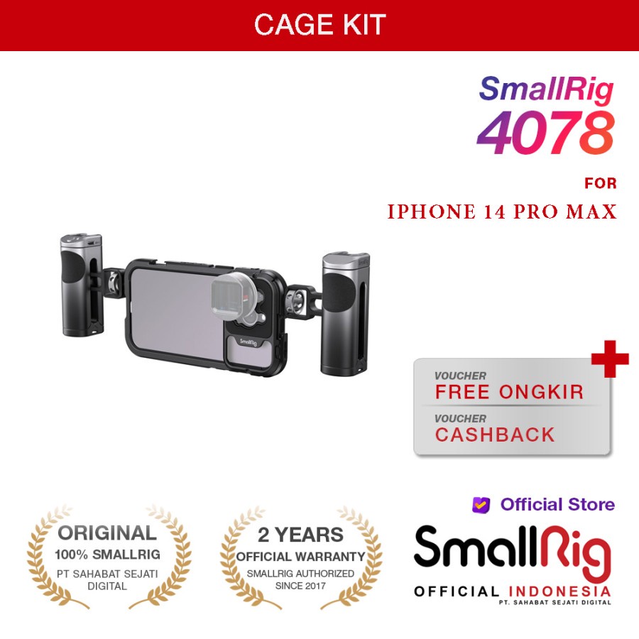 SmallRig Mobile Cage Kit Dual Handheld for iPhone 14 Pro Max 4078