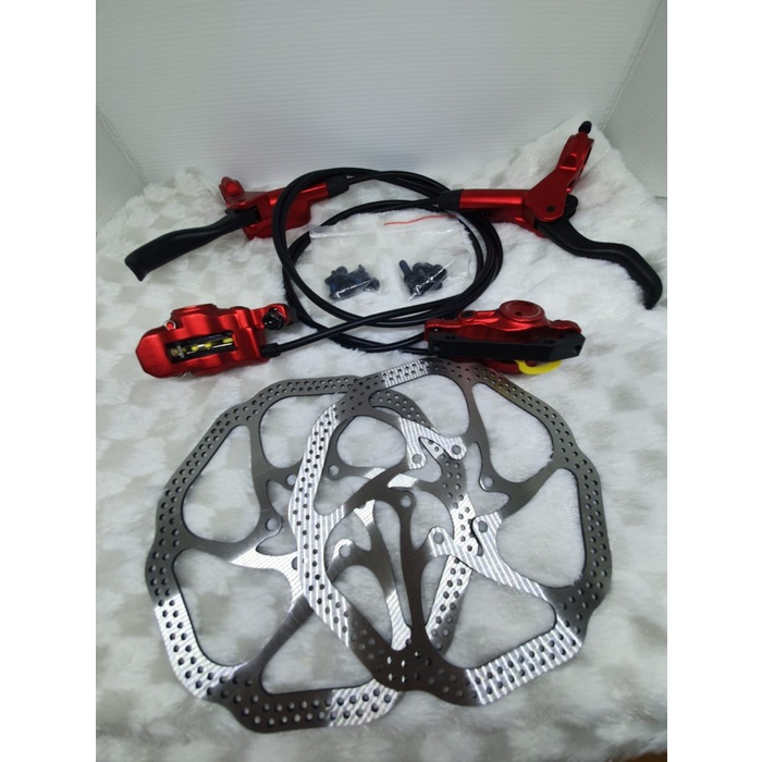 Brakeset Rem Hydraulic Zoom + Rotor Brake set hidrolis sepeda HB875