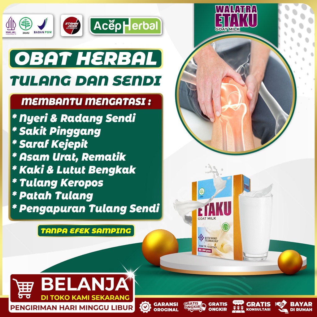 Susu Untuk Tulang dan Sendi Obat Pengapuran Tulang Lutut Keropos Saraf Kejepit Sakit Pinggang Tulang