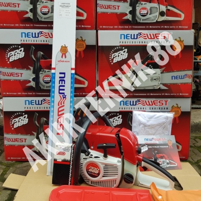 @#@#@#] Chainsaw censow senso NEW WEST PRO 888 BAR 30 in rantai 48T NEW WEST
