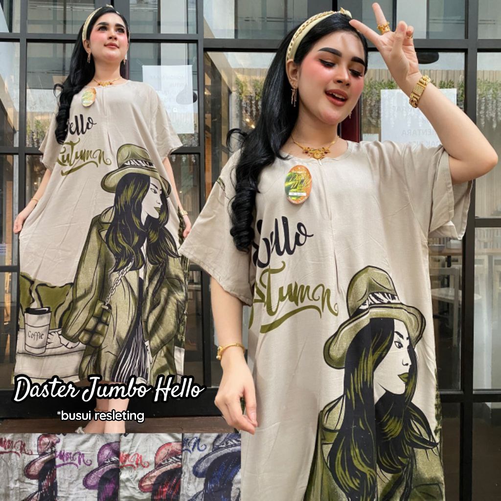 Daster Jumbo LD 125 Busui Resleting Depan Fashion Cantik Karakter Lucu Santung Adem Nyaman Buat Harian bawah lutut lengan pendek - home dress sofia dres daily viral terbaru 2023 model kekinian