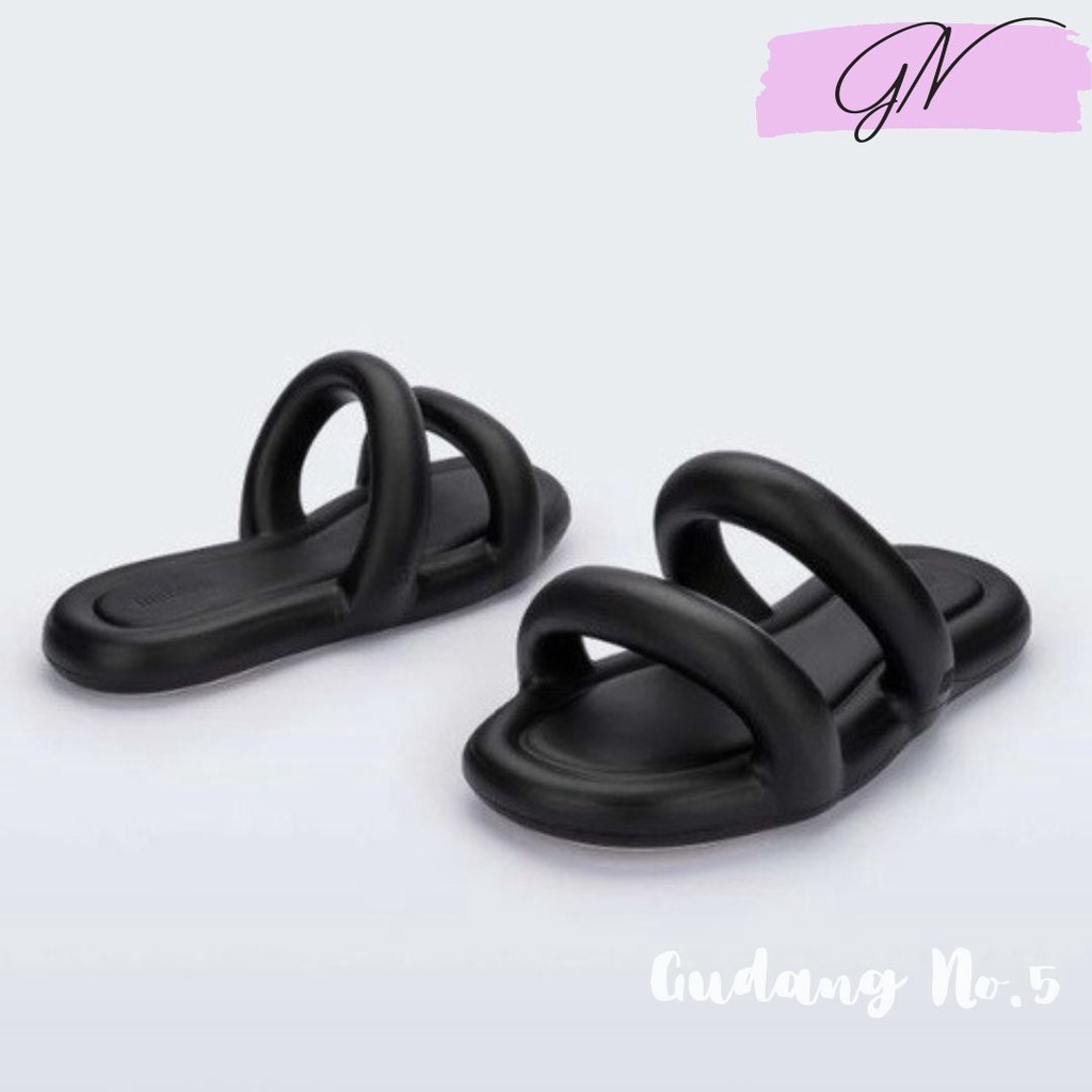 GN-2025-1 Sandal Selop Tali Dua Jelly Model Flat Import EVA