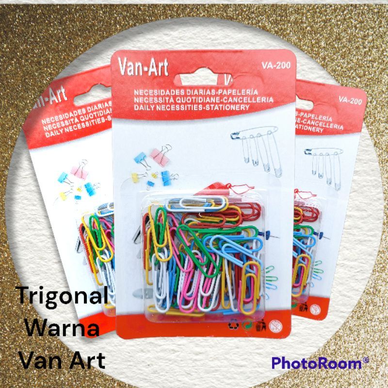 Paper Clip/ Klip Van Art / Penjepit Kertas Van Art / Trigonal warna Van art