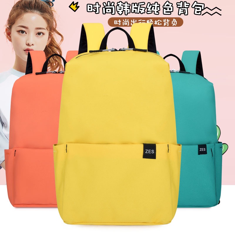 Promo Backpack Tas Ransel Sekolah Kuliah Wanita Pria Populer Colorful