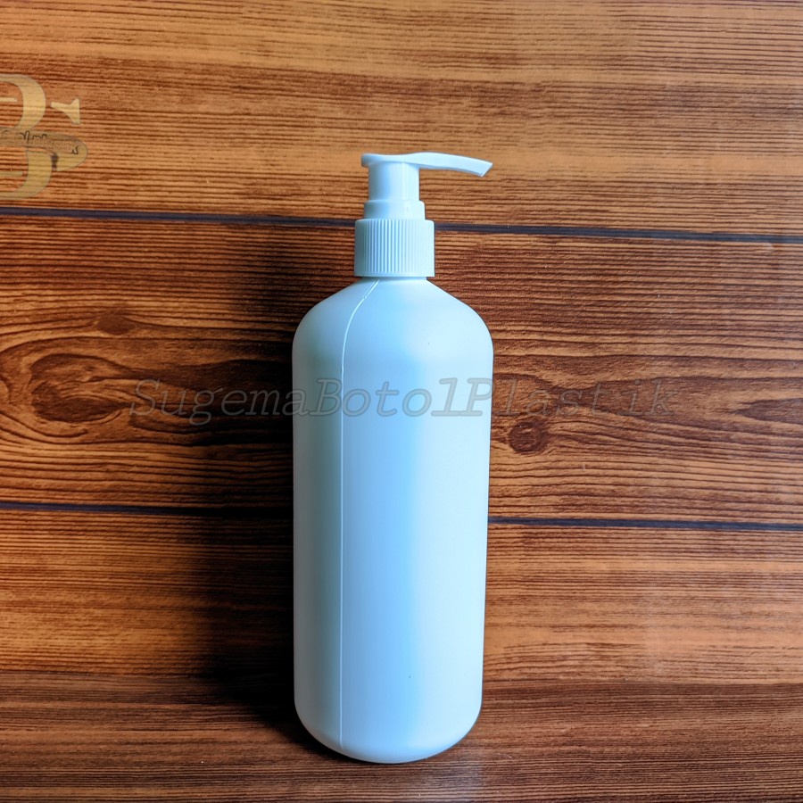 Botol pump 500ml hdpe tutup pump putih botol putih