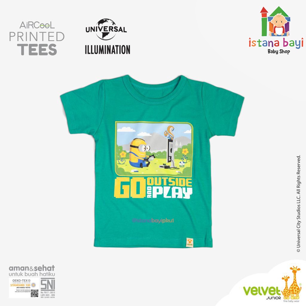 Velvet Junior T-shirt Printed Tee / Kaos Anak Boy &amp; Girl - Kaoos anak murah