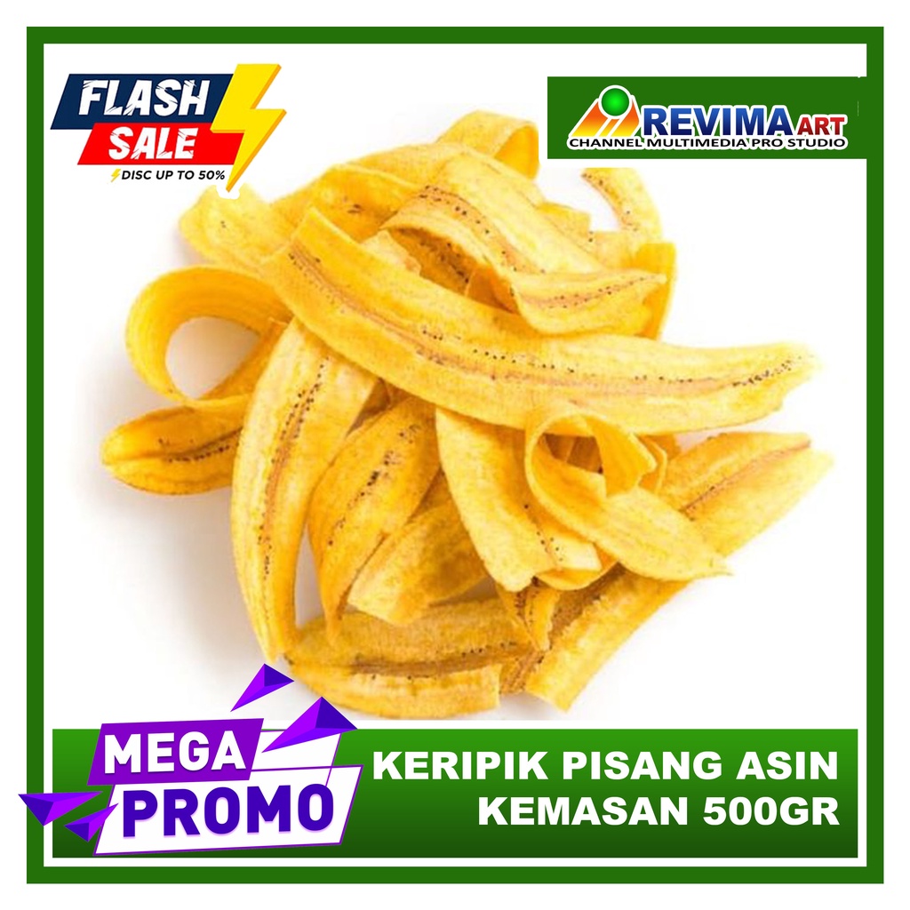 

Keripik Pisang Asin, Snack Makanan Ringan kemasan 500gr