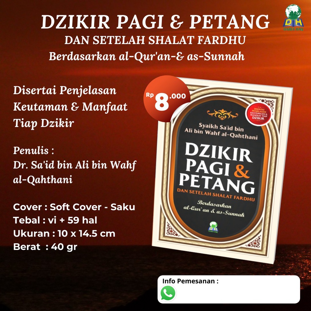 

cover putih Dzikir Pagi & Petang Saku - Darul haq