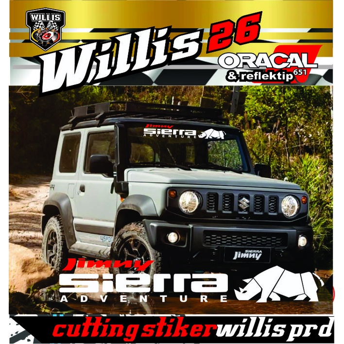 Cutting Sticker Kaca Depan Belakang Mobil Jimny Sierra