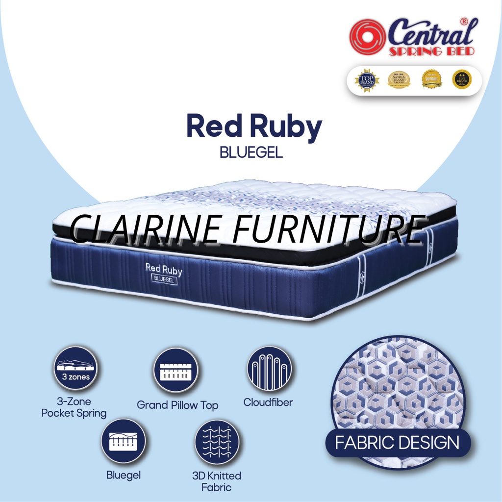 Kasur Central Springbed Red Ruby -Hanya Kasur- 100x200 cm