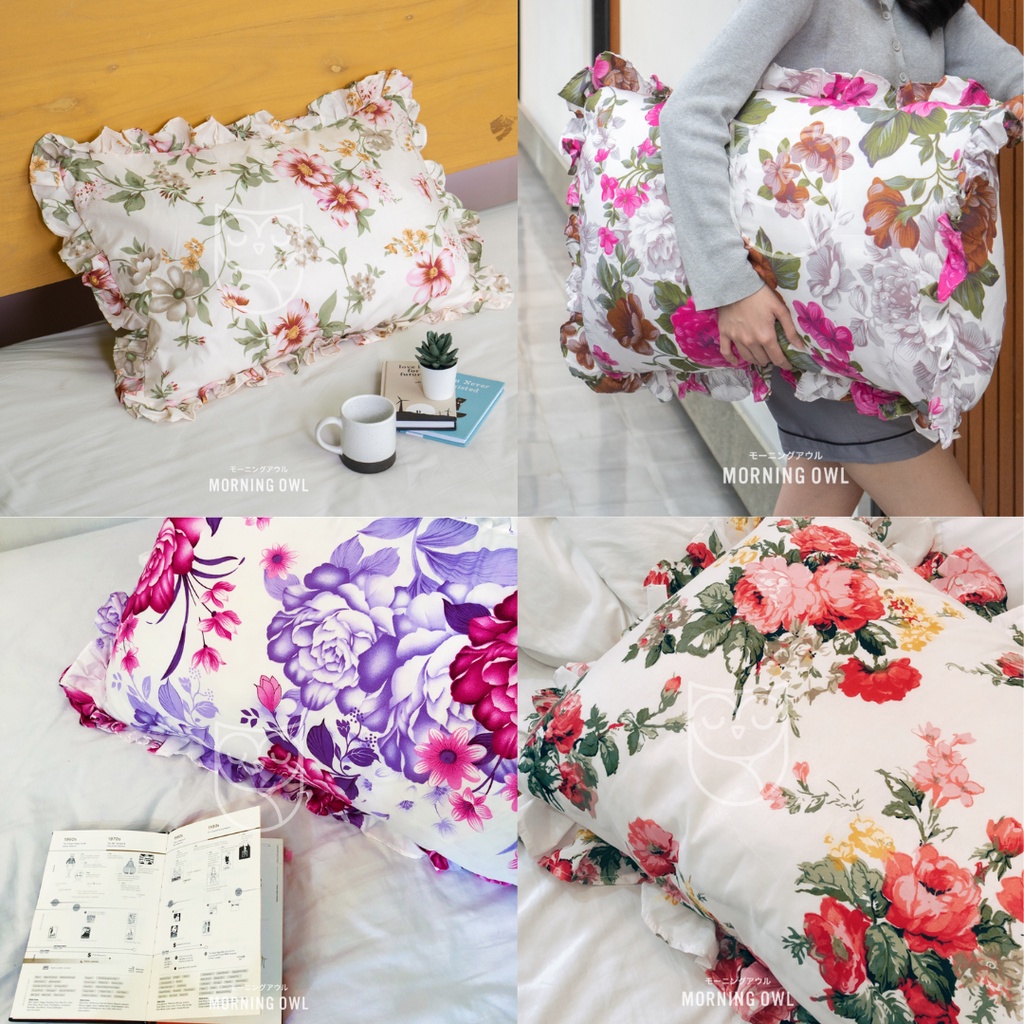 SARUNG BANTAL RUMBAI KOREA MOTIF AESTHETIC - VINTAGE FLORAL SERIES SARUNG BANTAL 45x65 CM