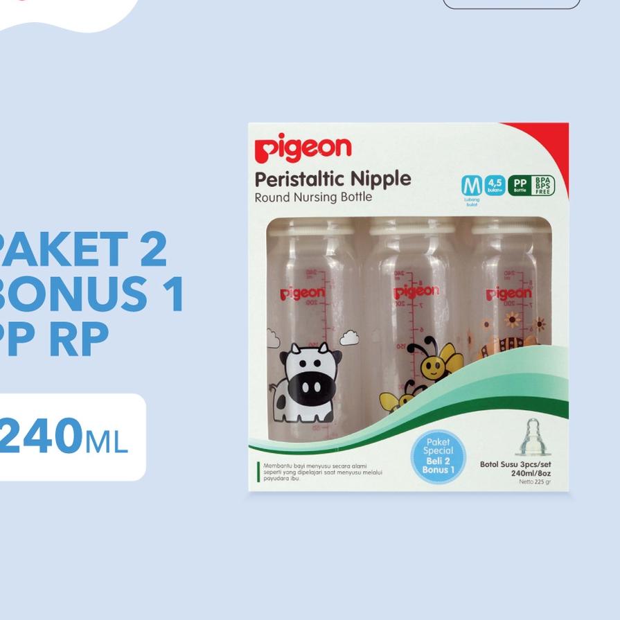 ✈ PIGEON Paket PP 240Ml | Botol Susu Bayi ♚