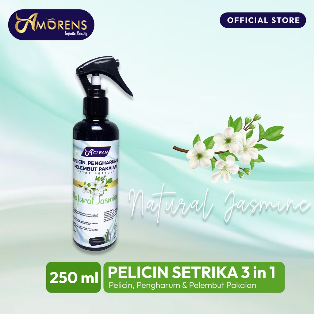 Pelicin Setrika Pakaian 3 in 1 Botol Spray / Pengharum dan Pelembut Pakaian &amp; Laundry 250ml