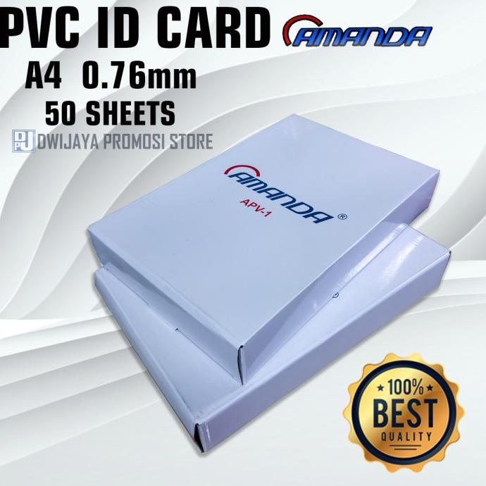 

Kertas PVC Bahan ID Card Instan 50 Sheet Merk Amanda