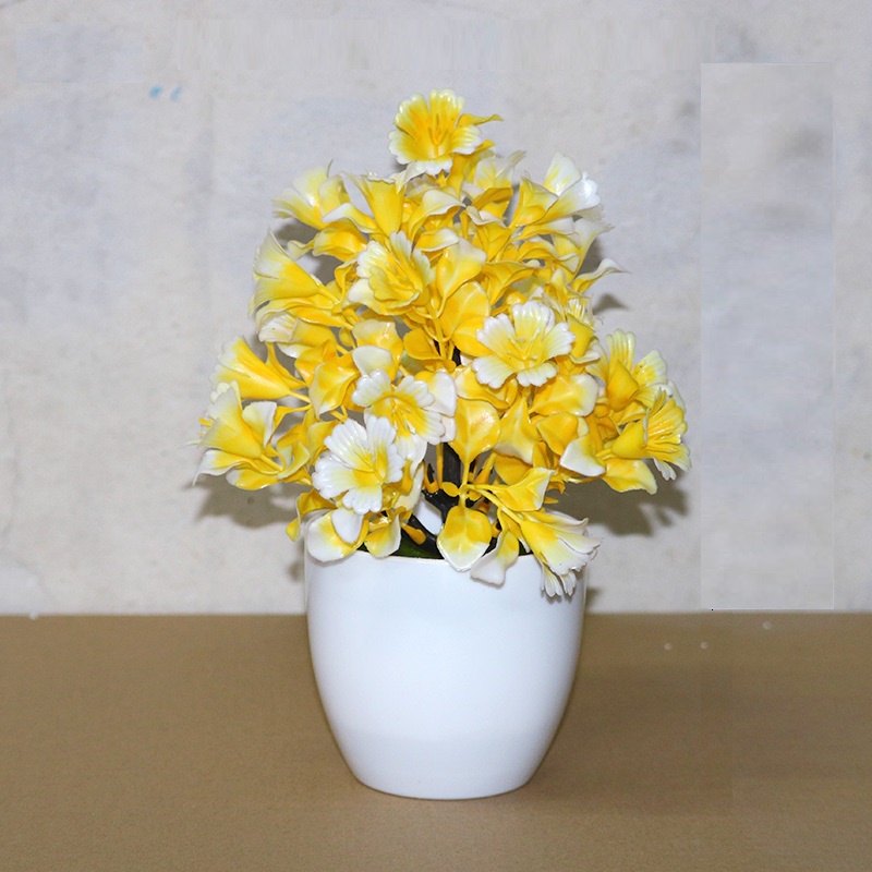 FYGALERY PT42 Pot Tanaman Hias Bunga Hias Plastik Ornamen Pot Bongsai Artificial Flower Decoration