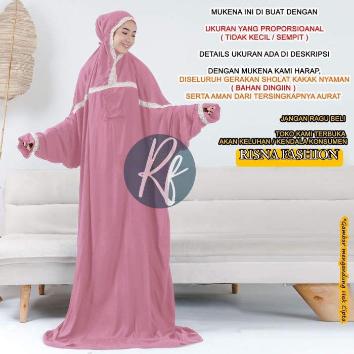 Mukena Terusan Dewasa Jumbo Hadramaut