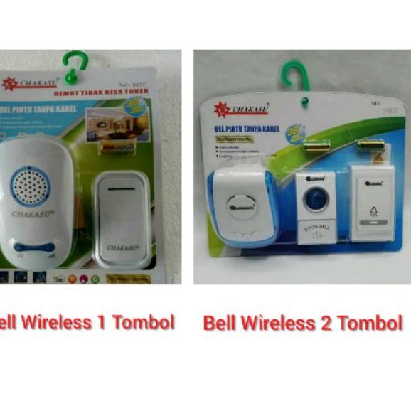 ✽ Bell Bel Pintu Rumah Wireless 1 Tombol / 2 Tombol Chakasu / Hattasu / door bell ✱