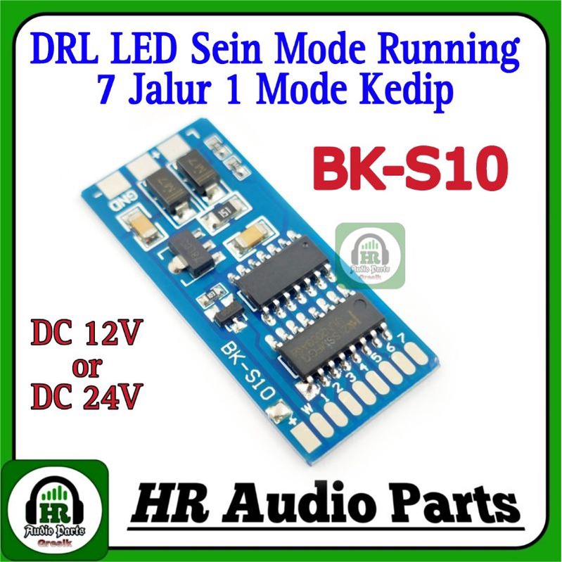 Modul Kit DRL LED Lampu Sein Mode Running 7 Jalur 1 Mode Kedip BK-S10 BK S10