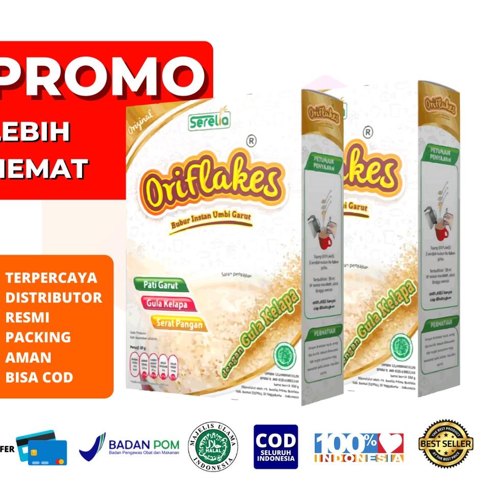 

◘ ORIFLAKES ORIGINAL Maag Asam Lambung & Gerd Makanan Sarapan Sereal Pati Umbi Garut 350 gram ➬