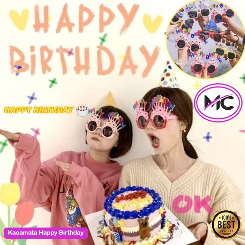 Kacamata Pesta Ulang Tahun Lucu Kaca Mata Dewasa Anak Unik Bentuk Happy Birthday