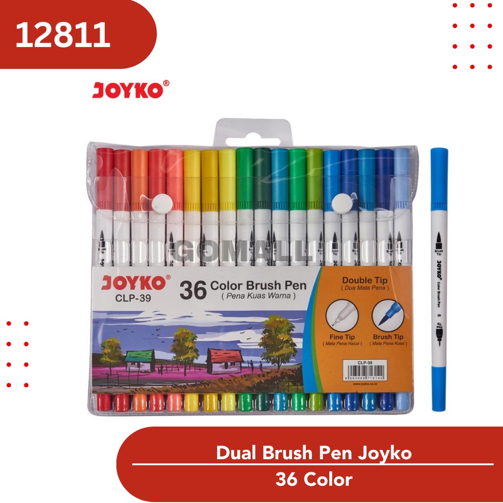 

Dual Brush Pen Joyko 36 Color ( Clp-39 )