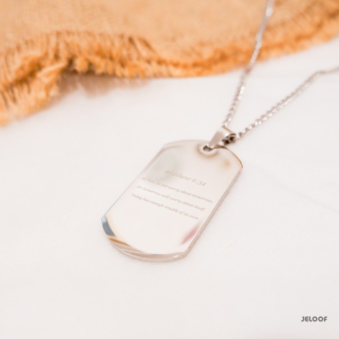 Jeloof Kalung Army of God | Stainless Steel | Kalung Tag Pria Kalung Tag Wanita