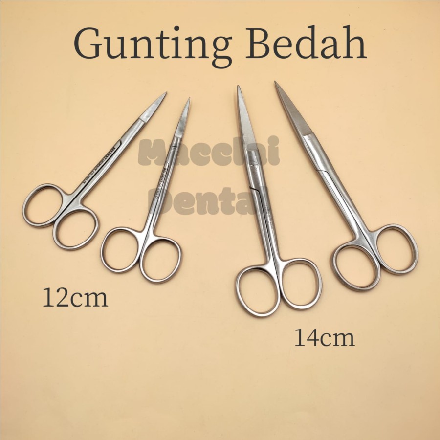 DENTAL GUM SCISSORS GUNTING OPERASI BEDAH STRAIGHT / CURVED / LURUS / BENGKOK