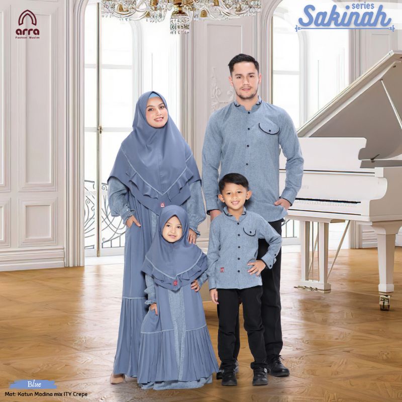 Gamis Sarimbit Keluarga Ayah Ibu Anak Series Sakinah Warna Blue Original Premium Arra Sarimbit Couple 2023 Terbaru Busana Muslim Kapel Kondangan Baju Couple Keluarga Muslim Sarimbit Lebaran Baju Kondangan Wanita Kekinian Jumbo