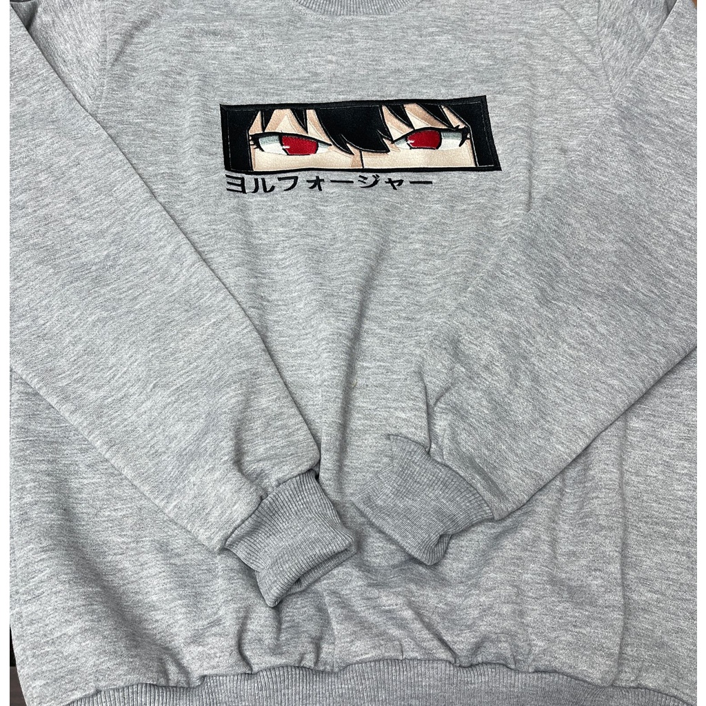 Crewneck Yor Forger Eyes Embroidery Anime Manga Spy x Family Premium Unisex