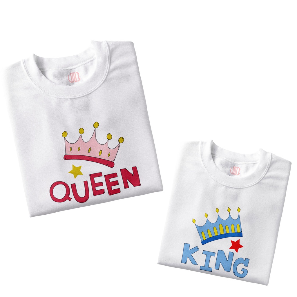 Baju Kaos Anak Couple King And Queen Pasangan Kaka Adek Serasi Baju Kapelan Keluarga